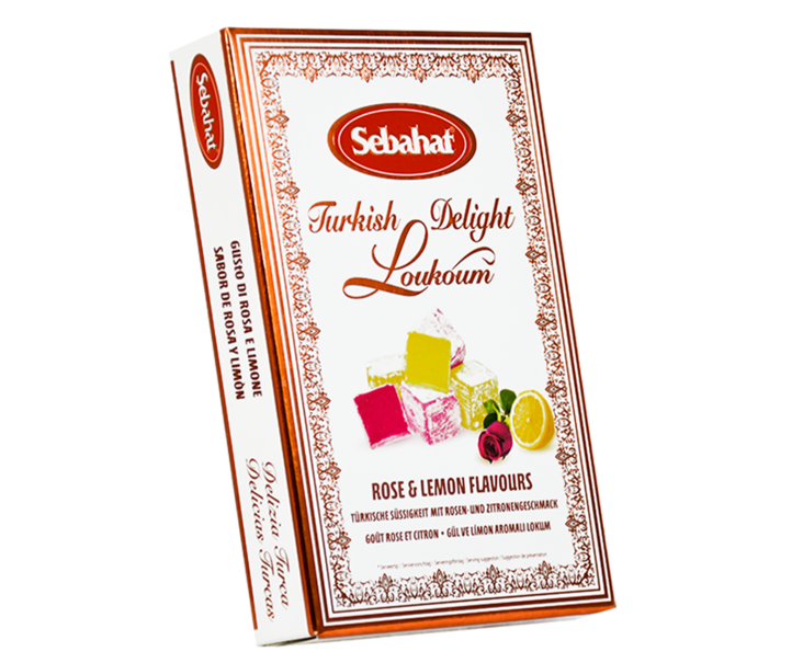 Sebahat Turkish Delight Rose&Lemon Flavour/ Ruusun&sitruunan makuinen lokum 200g - Turkish Delight & Halvat - 16701 - 1