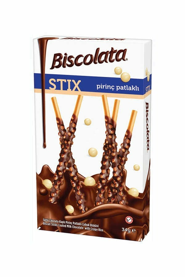Solen Biscolata Crispy Rice Stick/ Suklaatikku 34g - Täytekeksit ja vohvelit - 17851 - 1
