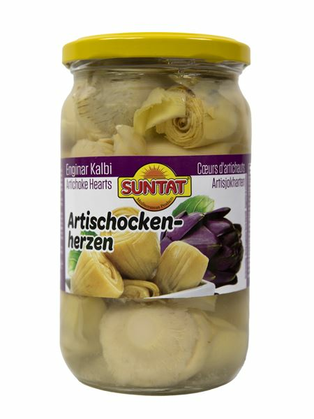 Suntat Artichoke Hearts in Brine / Artisokan sydämiä suolavedessä 720ml CAM - Vihannessäilykkeet - 19041 - 1