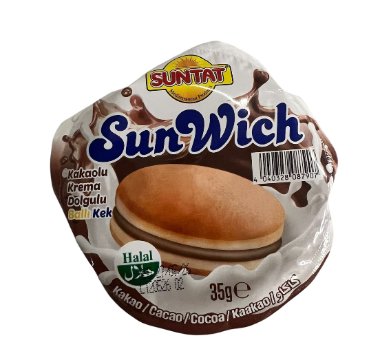 Suntat SunWich Kakaolu Krema / Kermainen keksi suklaalla 35g - Maidot - 20201 - 1