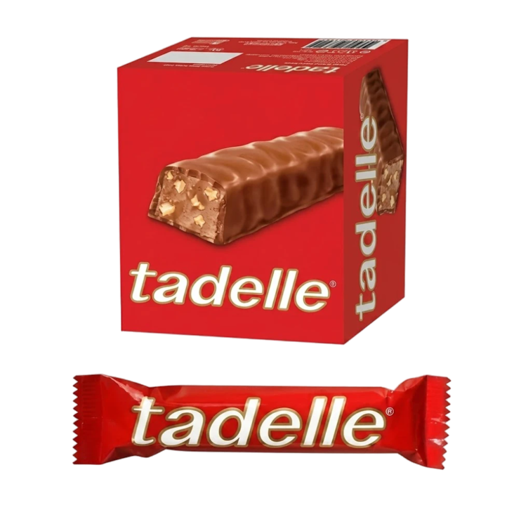 Tadelle Hasselpähkinätäytteinen maitosuklaapatukka 52g - Patukat - 20041 - 1