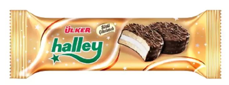 Ulker Halley Sutlu Cikolatali / Suklainen vaahtokarkkikeksi 66g - Täytekeksit ja vohvelit - 14611 - 1
