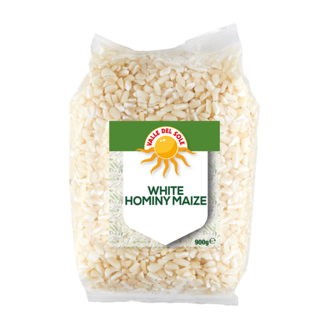 VDS White Hominy Broken Maize/ Valkoinen Maissinjyvä 900g - Kuivatut linssit, pavut, ja palkokasvit - 5041 - 1