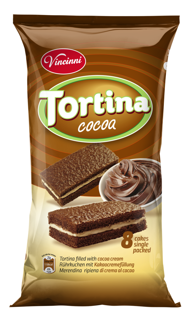 Vincinni Tortina Cocoa / Kaakaomakuinen täytettykakku 200g - Täytekeksit ja vohvelit - 5121 - 1