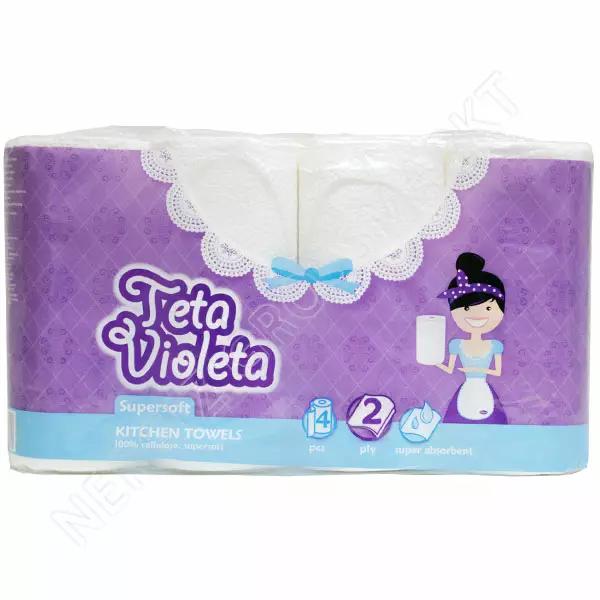 Violeta taschentücher 4 roller / Talouspaperi 4 rulla - Talouspaperit ja WC-paperit - 5131 - 1