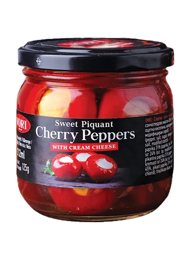 Vori Cherry Paprika Sweet Piquant/ Säilötty Kirsikkapaprika 370g CAM - Tomaatti- ja paprikasäilykkeet - 20141 - 1