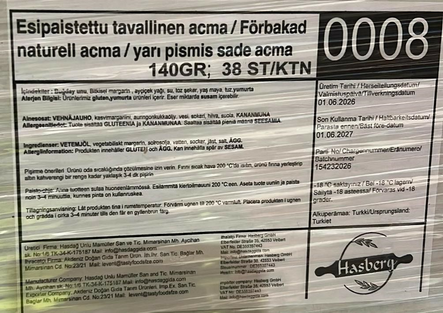 0008 Esipaistettu Tavallinen Acma 140g - Suolaiset leivonnaiset - 20422 - 2