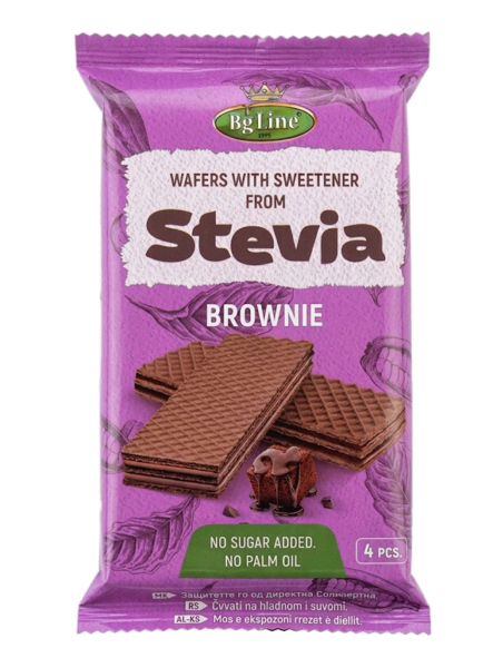 Bg Line Wafer Stevia Brownie/ Stevia Vohveli 90g - Täytekeksit ja vohvelit - 19982 - 1