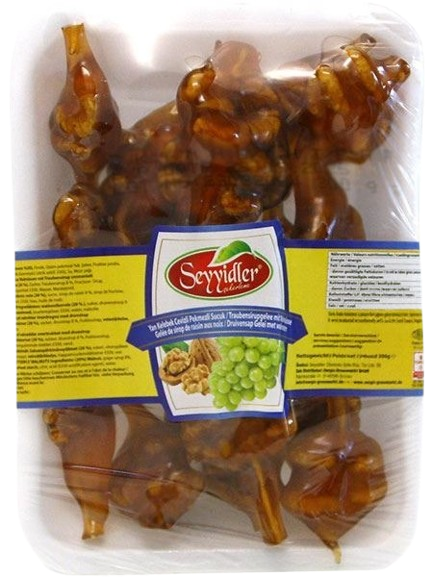 Seyyidler Kelebek cevizli sucuk/ Viinirypäle pähkinämakkara 300g - Turkish Delight & Halvat - 20342 - 1