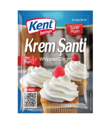 KentBor Whipped Cream Plain/ Kermavaahto 75g - Vanukkaat ja jälkiruoka-ainekset - 21082 - 1
