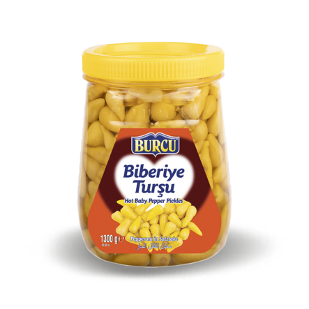 Burcu Biberiye Tursu / Pienet chilipaprikat suolaliemessä 1300g PET - Pepperonisäilyke - 6622 - 1