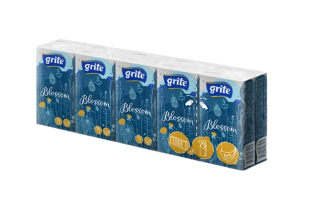 Grite Blossom Nenäliina 10x10 - Talouspaperit ja WC-paperit - 18692 - 1
