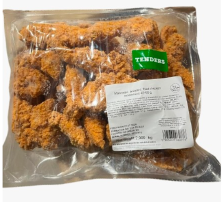 Marinated, breaded chicken tenderloins 45-60g 2kg - Kana pakasteet - 21052 - 1