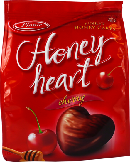 Pionir Honey Heart / Kirsikkamakuinen Hunaja täyt.keksi 350g - Täytekeksit ja vohvelit - 20112 - 1