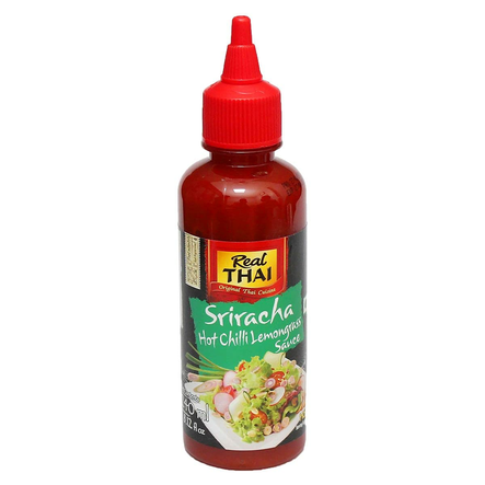 Real Thai Sriracha Hot Chilli Lemongrass/ Chilikastike Sitruunaruoholla 290g - Chili-kastikkeet - 19212 - 1