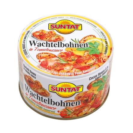 Suntat Borlotti Beans in Tomato Sauce / Borlotti-pavut tomaattikastikkeessa 400g - Papu- ja linssisäilykkeet - 20652 - 1