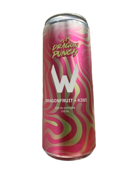 W Lohikäärmehedelmän ja kiivin makuinen Energiajuoma SOKERITON 330ml TNK - Energiajuomat - 18642 - 1