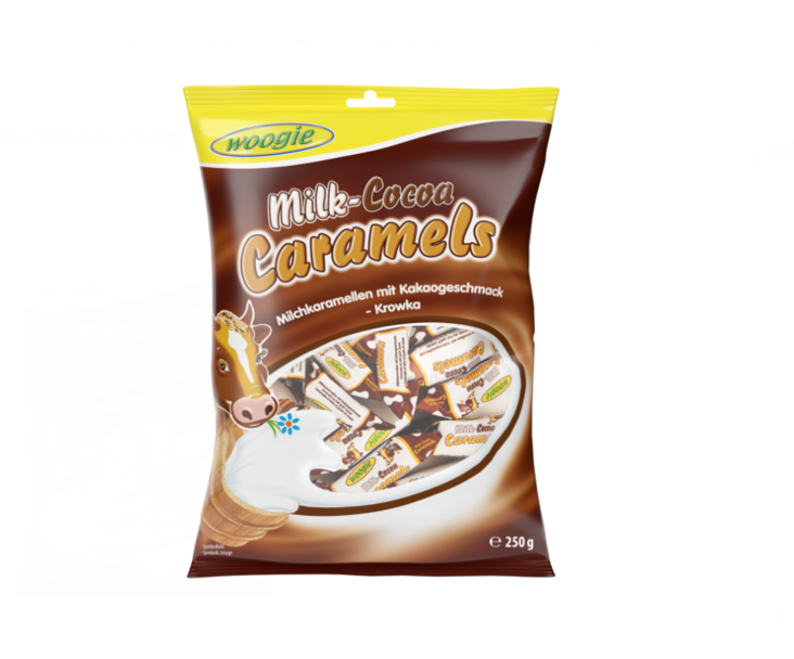 Woogie Milk Caramels Cocoa Karkki 250g - Irtomakeiset - 17512 - 1