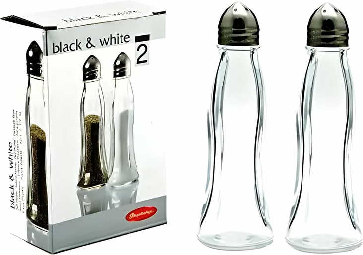 Pasabahce Black&White Suola- ja pippurisirotin 80030 - Astiat ja aterimet - 18072 - 1