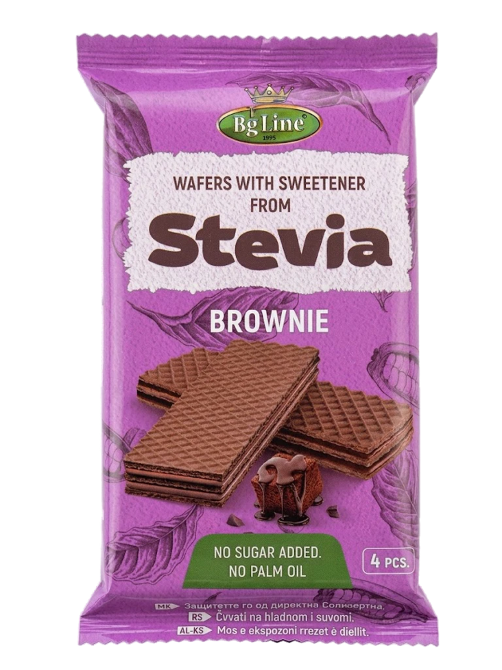 Bg Line Wafer Stevia Brownie/ Stevia Vohveli 90g - Täytekeksit ja vohvelit - 19982 - 1
