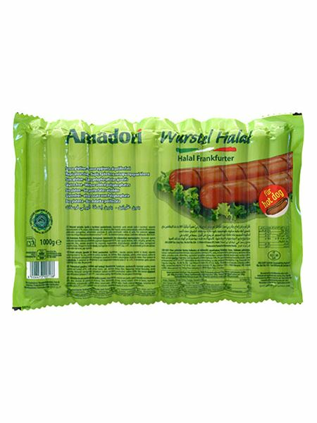 Amadori Halal Sausage Frankfurter/ Nakkimakkara 1kg - Kana leikkeleet ja makkarat - 20002 - 1