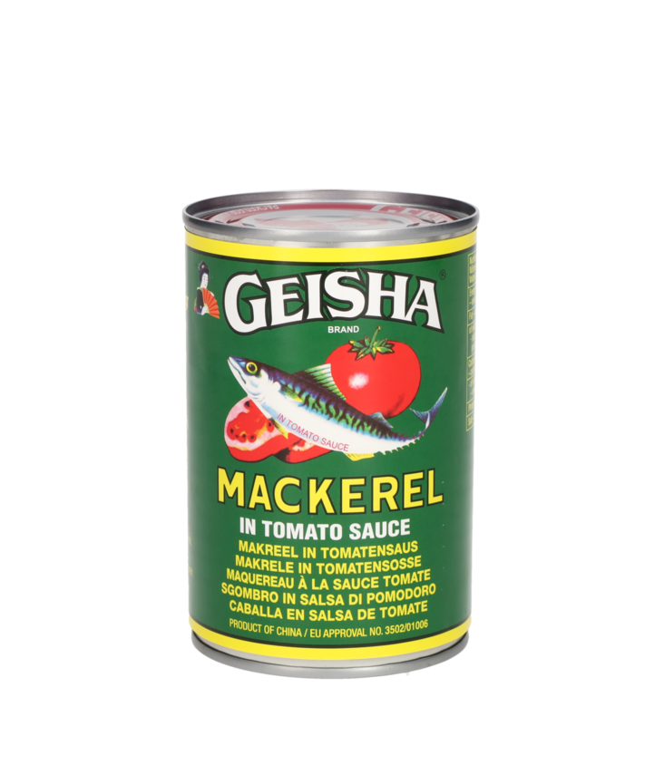 Geisha Mackerel in Tomato sauce / Makrilli tomaattikastikkeessa 425g TNK - Kala- ja äyriäissäilykkeet - 20052 - 1