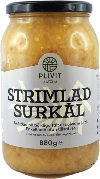 Plivit Pickled Sauerkraut/ Sukaloitu Hapankaali 880g CAM - Vihannessäilykkeet - 20102 - 1