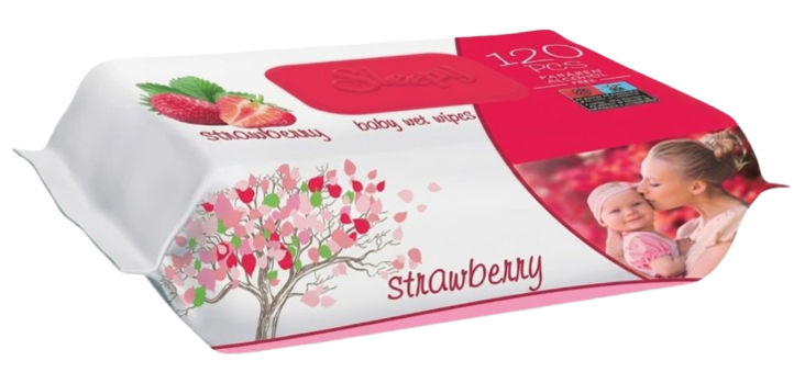 Sleepy Strawberry Wet Wipes/ Kosteuspyyhe 120kpl - Siivousvälineet ja tarvikkeet - 20932 - 1