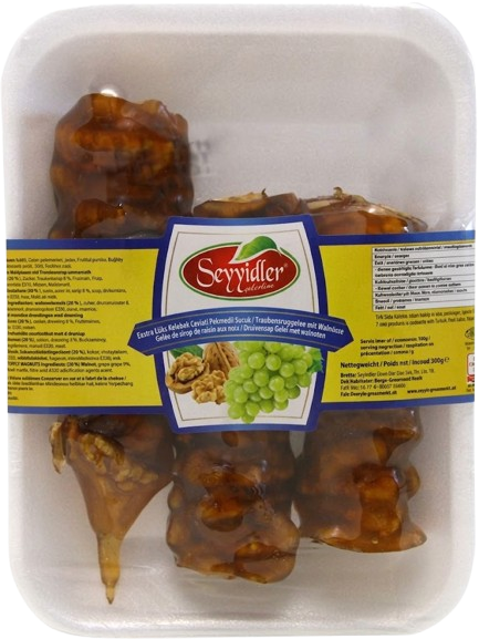 Seyyidler Kelebek cevizli sucuk/ Viinirypäle pähkinämakkara 300g - Turkish Delight & Halvat - 21262 - 1