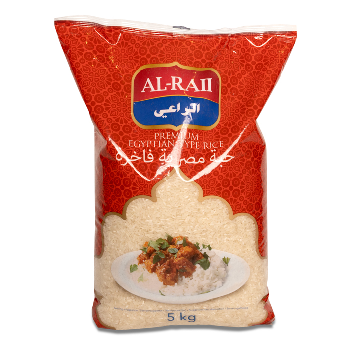 AL-RAII Egyptian Rice Medium Grain/ Egyptia Riisi 1kg - Erikoisriisit - 16842 - 1