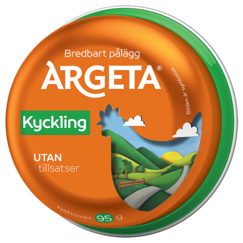 Argeta Kykcling UTAN/ kanalevite 95g - Kana- ja kalkkunasäilykkeet - 8002 - 1