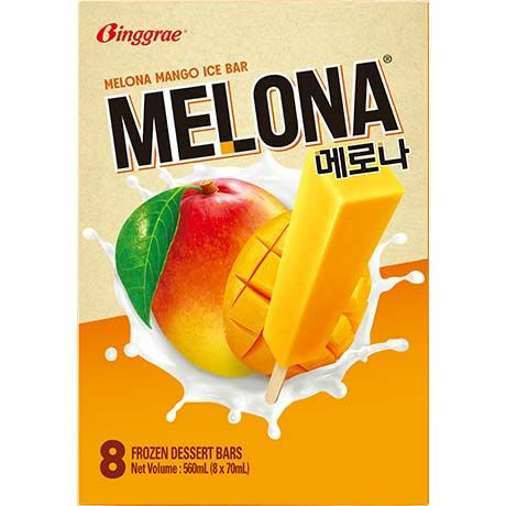 Binggrae Melona Ice Bar/ Mango jäätelö 8x70ml - Pakastemakeiset ja -jälkiruoat - 14882 - 1