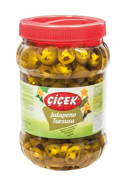 Cicek Jalapeno Tursusu / Viipaloidut jalapeno suolaliemessä 1400/600g PET - Pepperonisäilyke - 16892 - 1