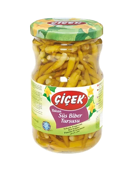 Cicek Yakan Sus Biber Tursusu / Chilipaprikat suolaliemessä 640/300g CAM - Pepperonisäilyke - 11062 - 1