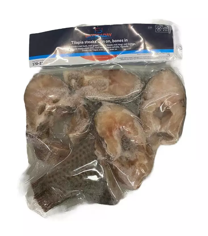 Dayseaday Tilapia Steaks Skin On, Bones In 170-230g 1KG - Pakastekalat - 8372 - 1