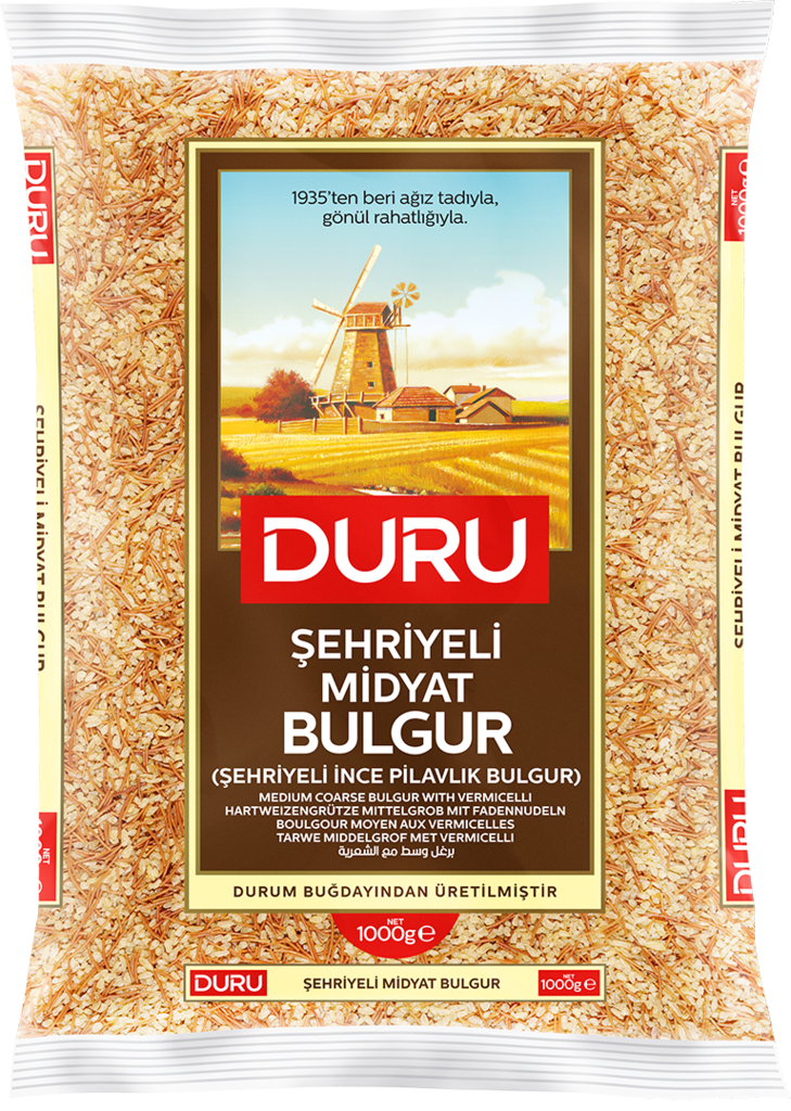 Duru Sehriye Midyat Bulgur / Keskikarkea bulgur vermicellin kanssa 1KG (107MTS) - Bulgur - 2262 - 1