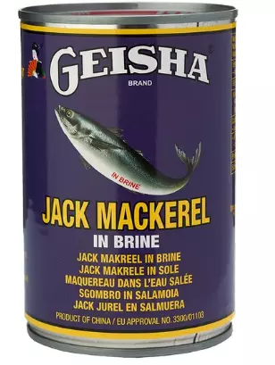 Geisha Jack Mackerel in Brine / Makrilli suolavedessä 425g TNK - Kala- ja äyriäissäilykkeet - 15622 - 1