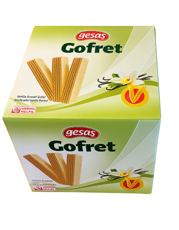 Gesas Gofret Vanilin / Vohveli vaniljamakuinen 800g - Täytekeksit ja vohvelit - 18632 - 1