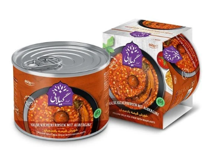 Gilani Yellow Split Pea Stew w Eggplant / Munakoiso hernemunennos 460g TNK - Valmisruokasäilykkeet - 21602 - 1