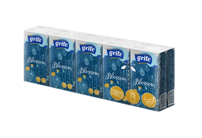 Grite Blossom Nenäliina 10x10 - Talouspaperit ja WC-paperit - 18692 - 1