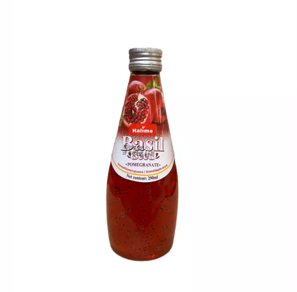 Halime Basil Seed Drink Pomegranate / Granaattiomenajuoma 290ml CAM - Limonadit ja virvoitusjuomat - 11832 - 1