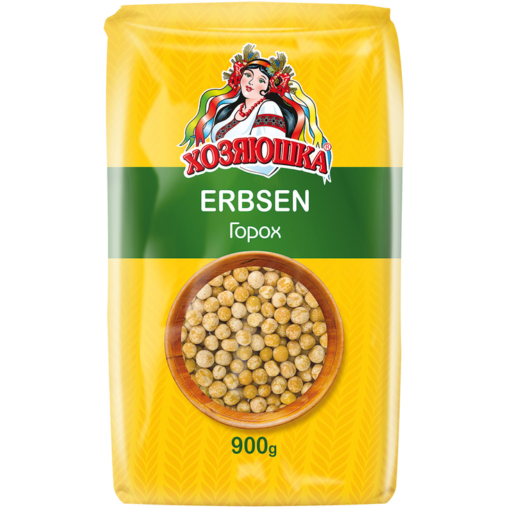 Hosyaushka Yellow peas/ Kuivatut herneet 900g - Kuivatut pavut - 20742 - 1