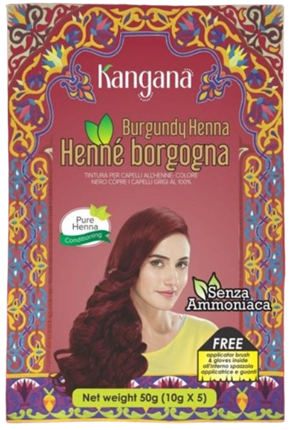 Kangana Burgundy Henna Hiusväri 50g - Kosmetiikka - 20512 - 1