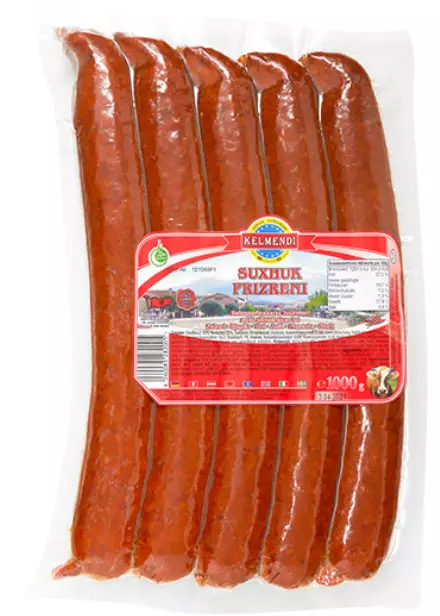 Kelmendi Suxhuk Prizreni Mild/ Naudanliha makkara 1kg - Nauta leikkeleet ja makkarat - 5902 - 1