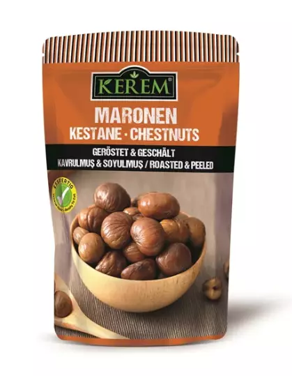 Kerem Kestane Kavrulmus&Soyulmus / Kastanja paahdettu&kuorittu 125g - Kuivatut hedelmät - 7342 - 1