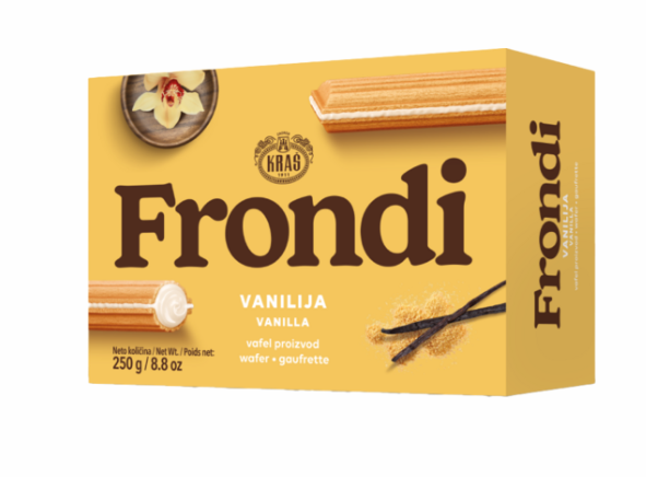 Kras Frondi Vanilla/ Vaniljavohveli 250g - Täytekeksit ja vohvelit - 16652 - 1