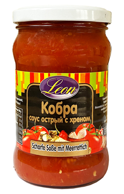 Leon Hot Sauce/ Chilikastike Tomaateilla ja Piparjuurella 315ml - Chili-kastikkeet - 18292 - 1