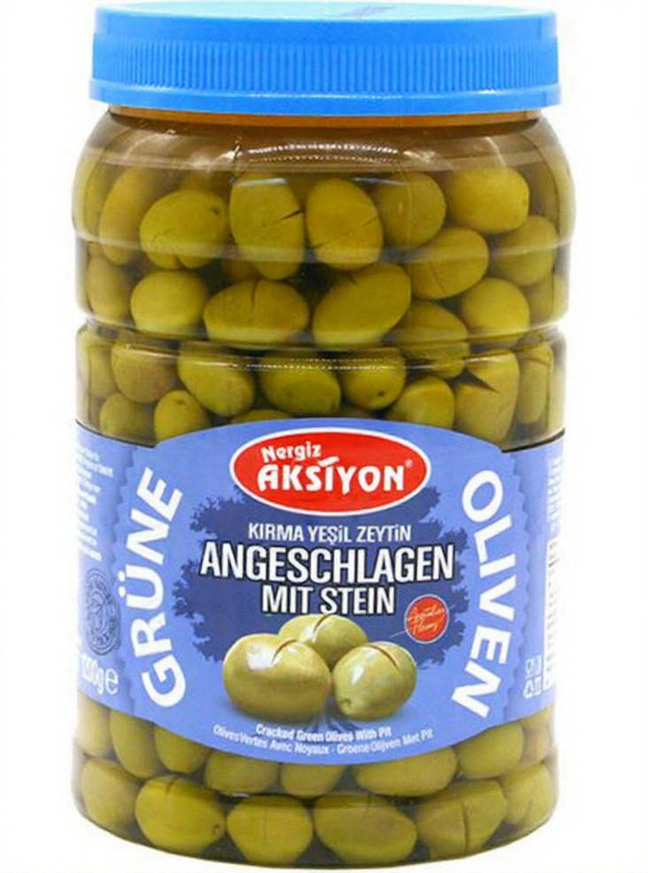 Nergiz Aksiyon Kirma Zeytin Olive/ Vihreä Oliivi 1,2kg PET - Oliivisäilykkeet - 19002 - 1