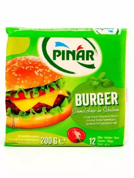 Pinar Burger Peyniri / Burgeri sulatejuusto 200g - Juustolevitteet ja sulatejuustot - 9332 - 1