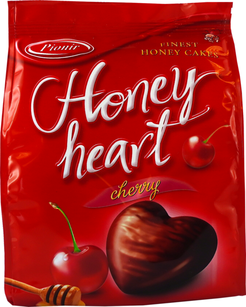 Pionir Honey Heart / Kirsikkamakuinen Hunaja täyt.keksi 350g - Täytekeksit ja vohvelit - 20112 - 1